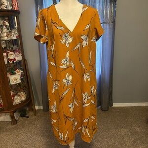 2 for $10 sale! A New Day Mustard Floral Midi Dress